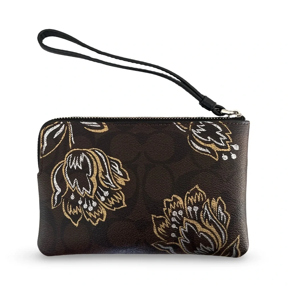 Coach canvas wristlet